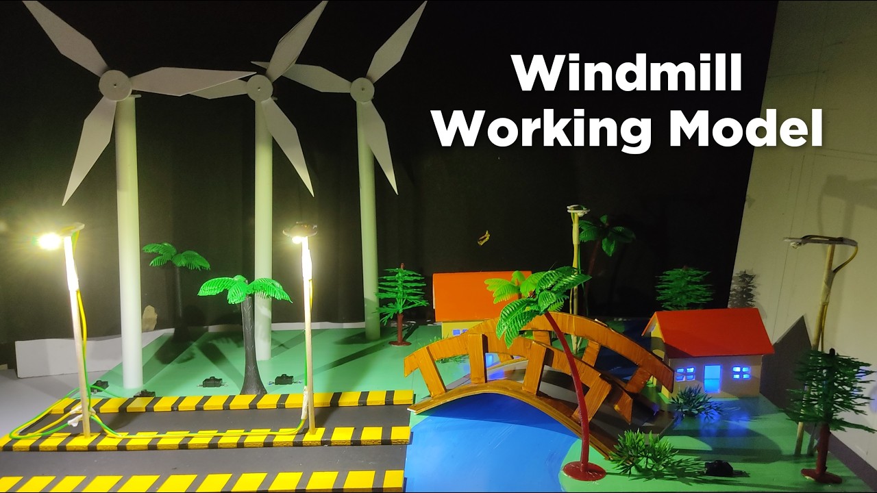 How to make working model of windmill | Windmill model for science fair project #science  #project