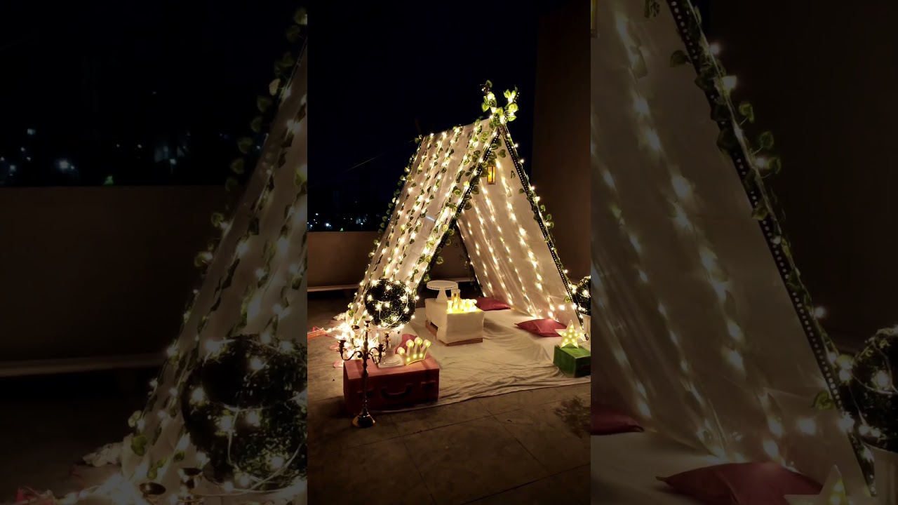 Birthday Surprise for Husband | Beautiful Decoration on Terrace
