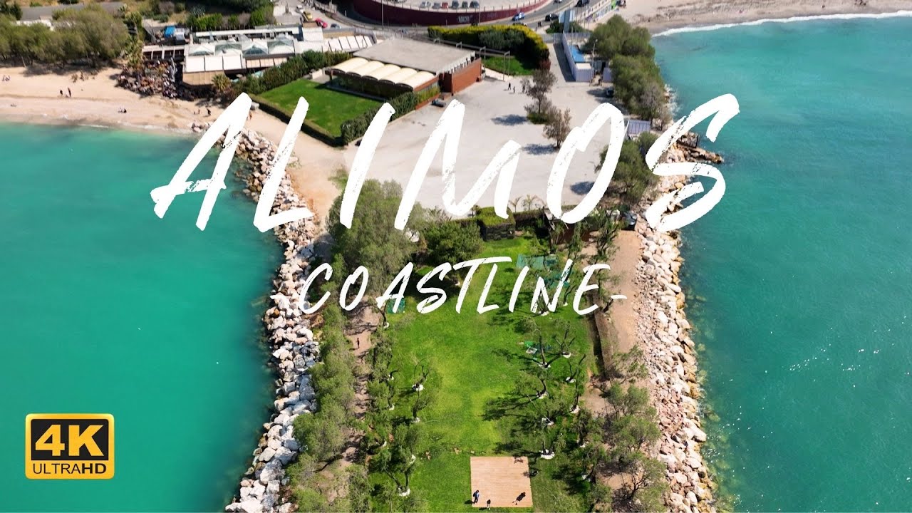 AMAZING ALIMOS ATHENS GREECE | COASTLINE (KALAMAKI BEACH - ALIMOS BEACH) - DRONE FOOTAGE 4K 2022