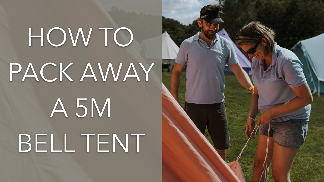 How to take down / put away a 5m Bell Tent / Canvas Tent with Baylily Bell Tents (in real time)