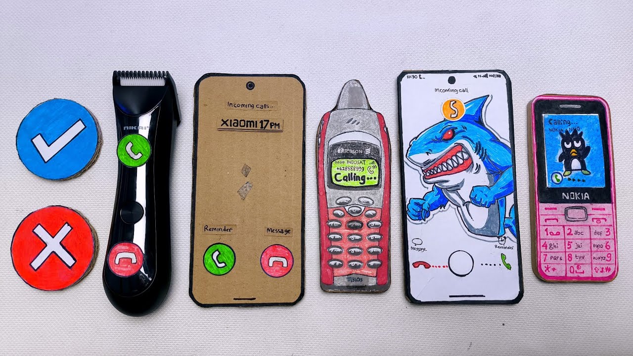 Only Button vs Hair Clipper vs Xiaomi 17 PM vs Ericsson vs Galaxy s24 vs Nokia 210 incoming call