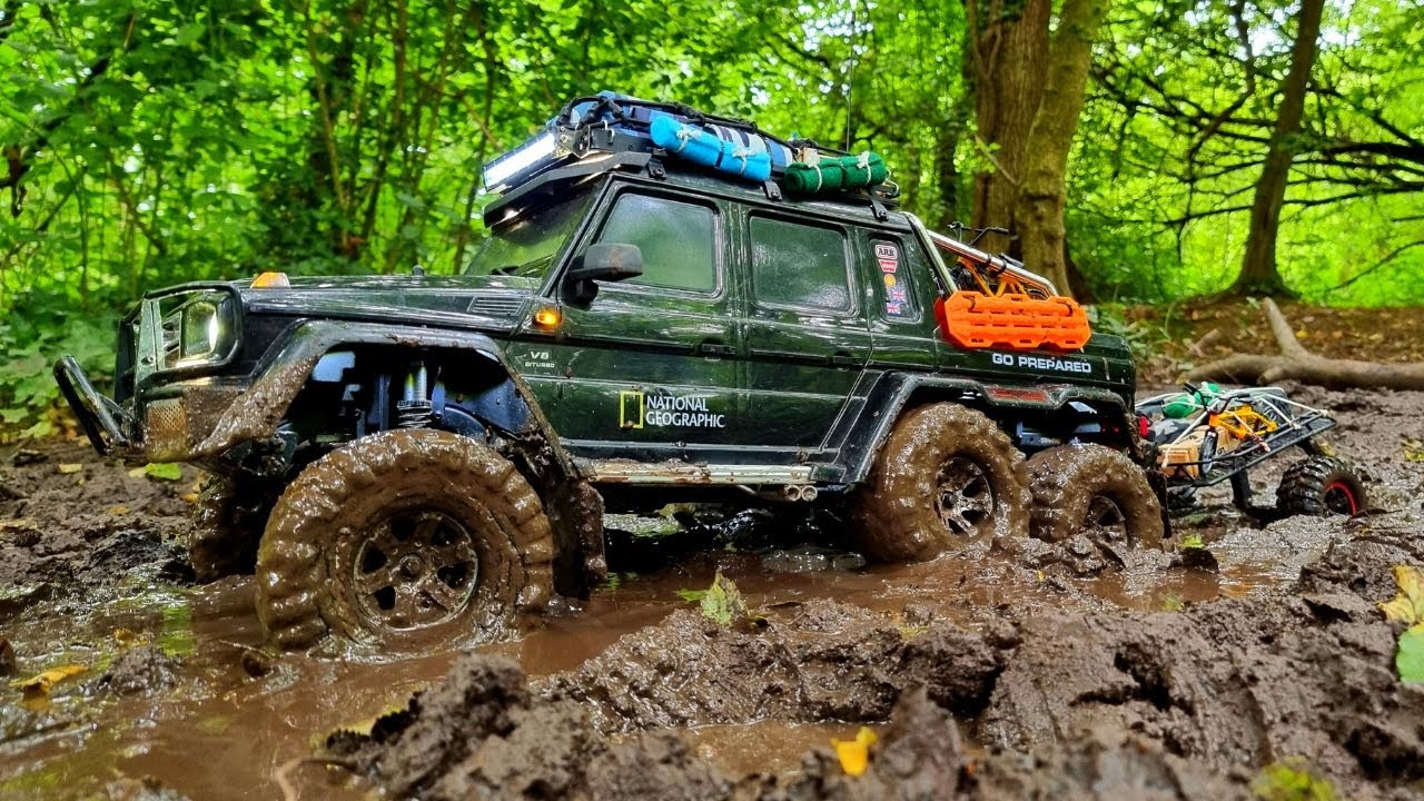Mercedes G63 AMG 6x6 Mud Run | Traxxas TRX6 w/ Trailer - 1/10 RC Crawler