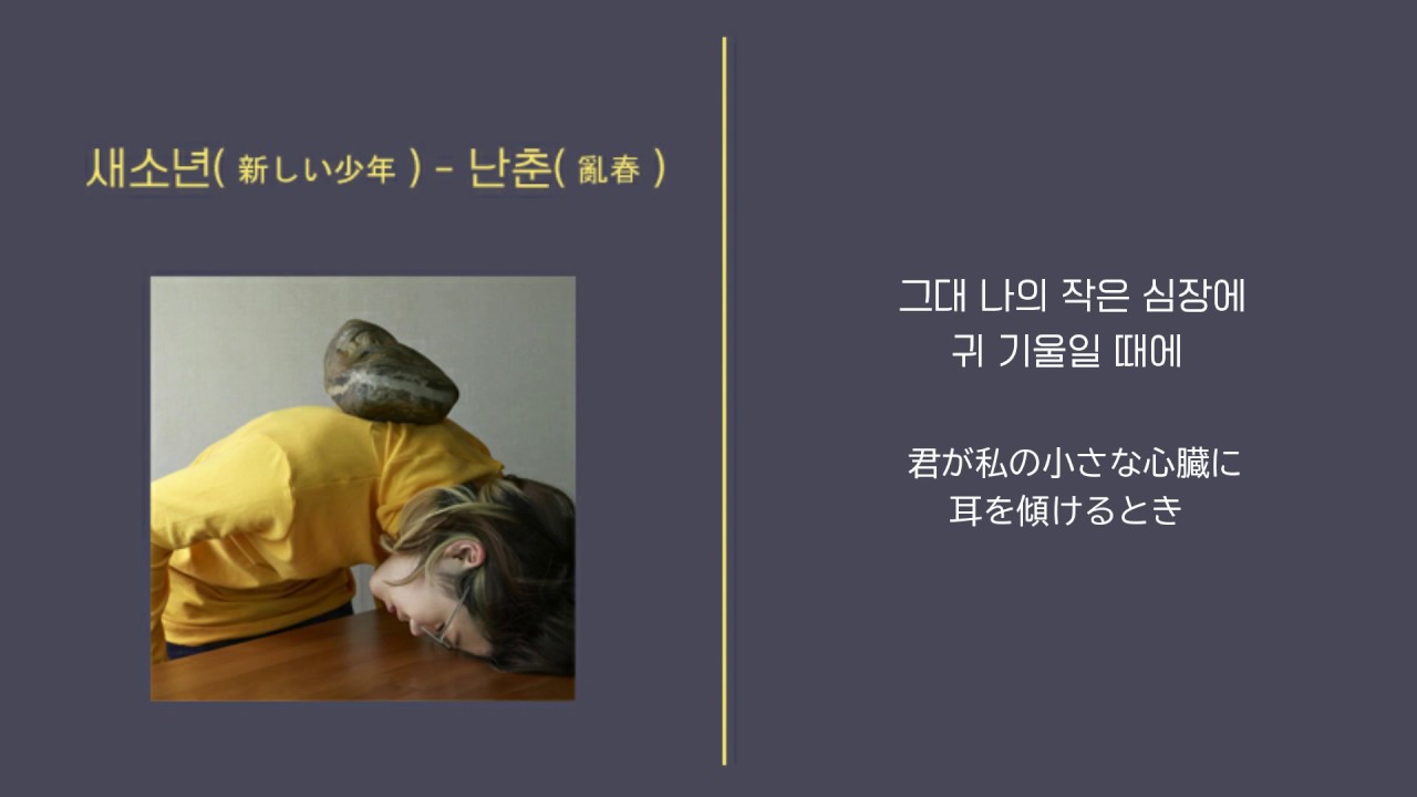 [가사/日本語訳]새소년 (SE SO NEON) - 난춘 (亂春)