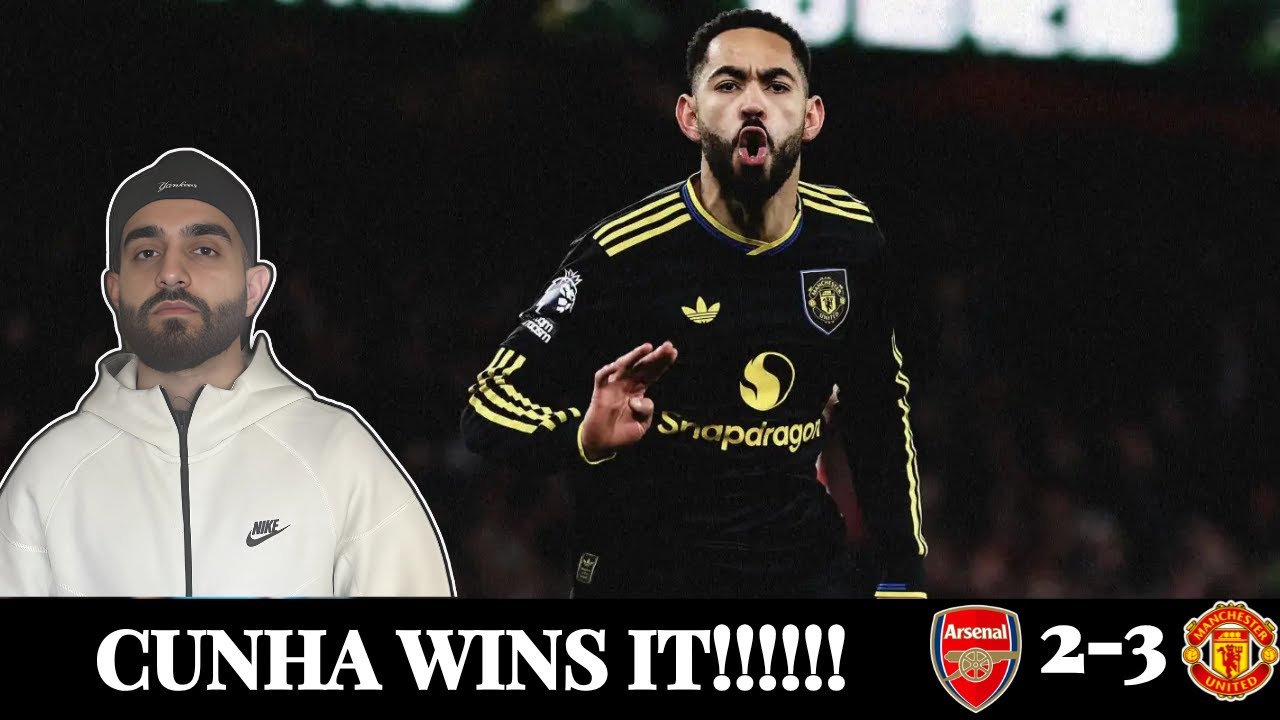 CUNHA WINS IT AT THE END FOR UNITED!!! MASSIVE WIN!!!! - ARSENAL VS MAN UTD MATCH REACTION