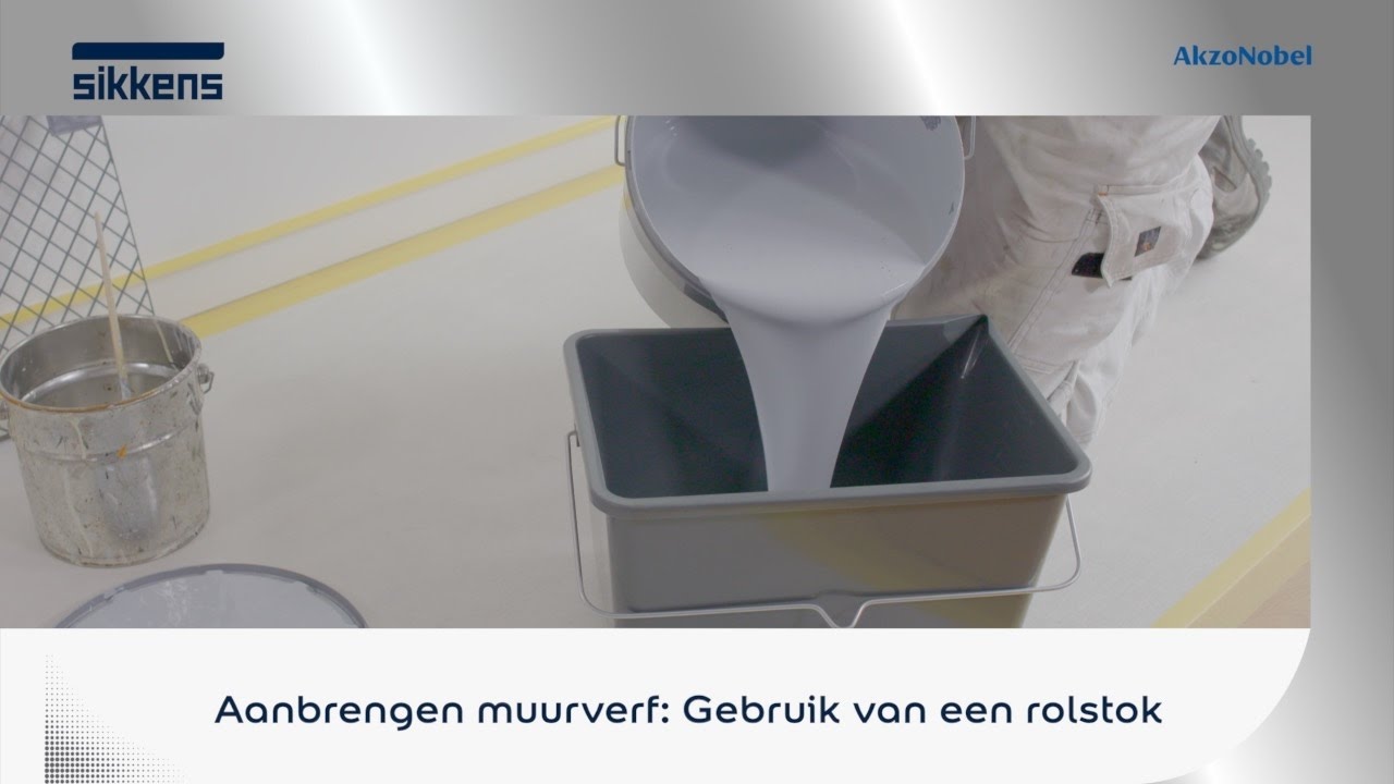 Aanbrengen muurverf: gebruik van een rolstok