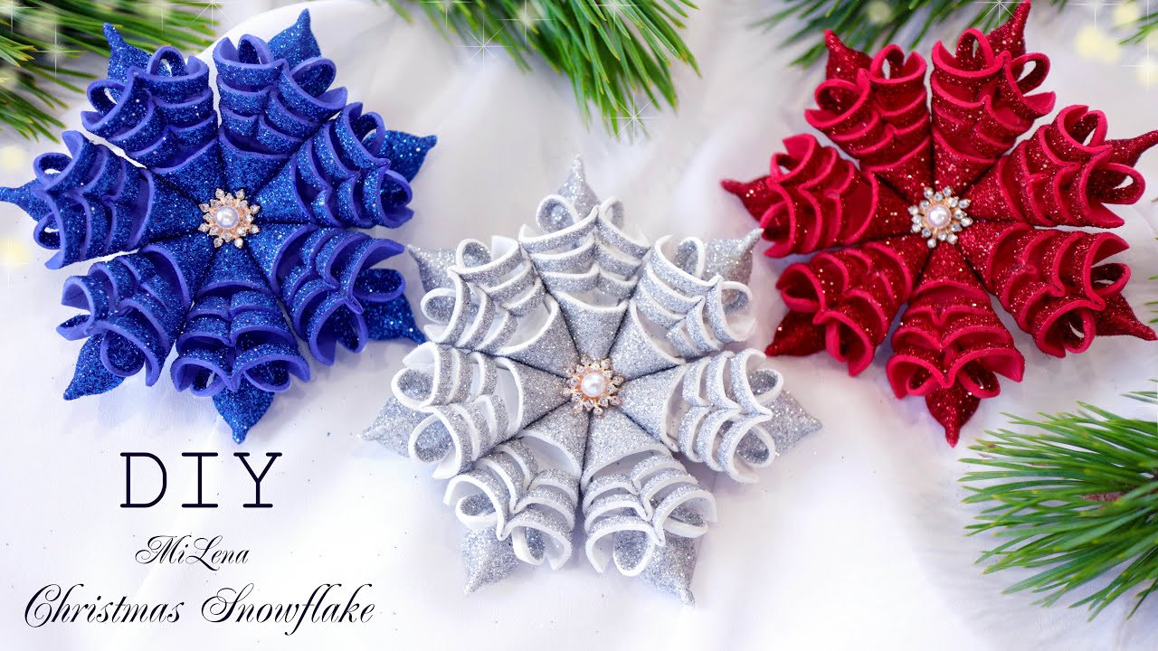 ❄️ СНЕЖИНКА ИЗ ФОАМИРАНА ❄️