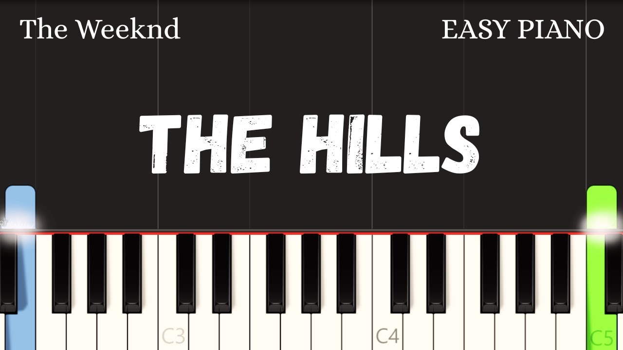 The Weeknd – The Hills | Right Hand Only Easy Piano Tutorial for Beginners