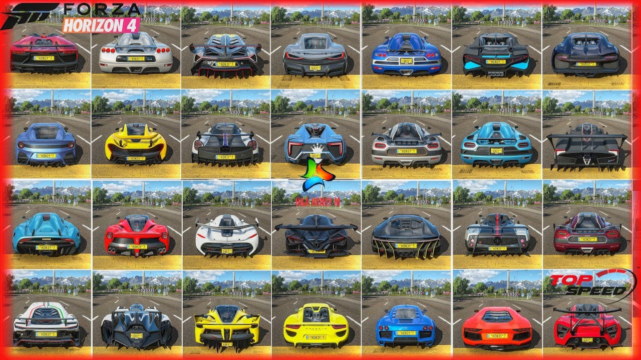 ALL Hypercars + My Favorite Supercars Top Speed BATTLE - Forza Horizon 4