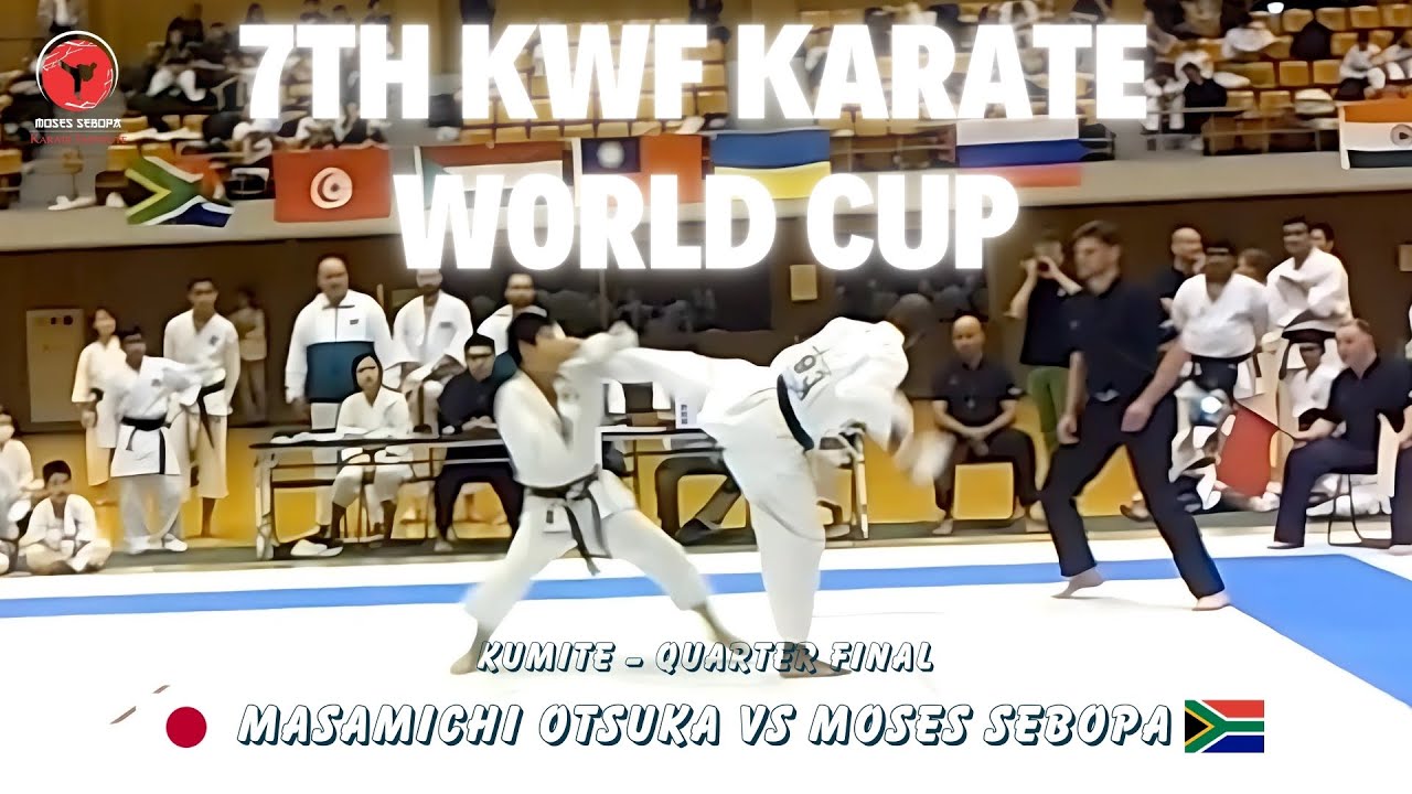 Masamichi Otsuka (JPN) vs Moses Sebopa (SA) - 7th KWF Karate World Cup, Hokkaido - Japan 2015