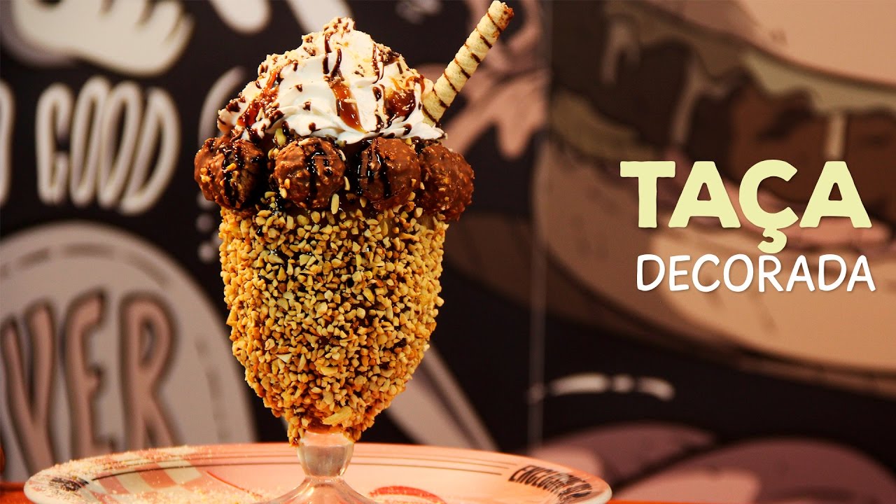 Taça Decorada de Ferreiro Rocher - Milkshake - Pé na Jaca