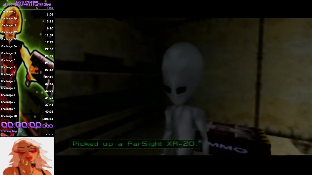 Perfect Dark (N64) - Challenge 19 in 0:51 with Elvis and Frame-dropping Farsight