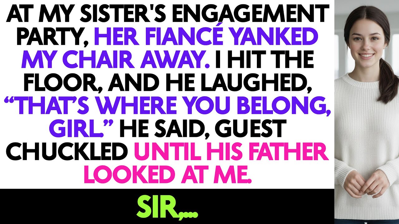 At My Sister's Engagement Party, Her Fiancé Yanked My Chair Away. I Hit The Floor,...