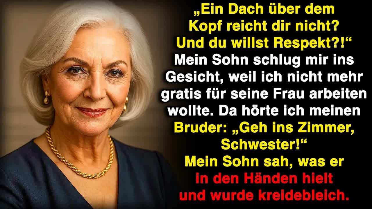 Mein Sohn schlug mich, weil ich mich weigerte, weiter gratis für die Firma seiner Frau zu schuft