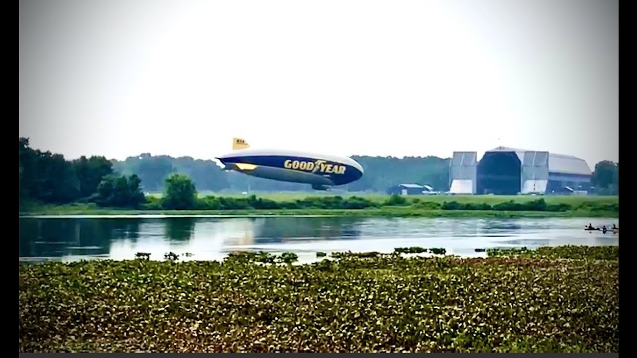 Goodyear Blimp Almost Landing in a LAKE
