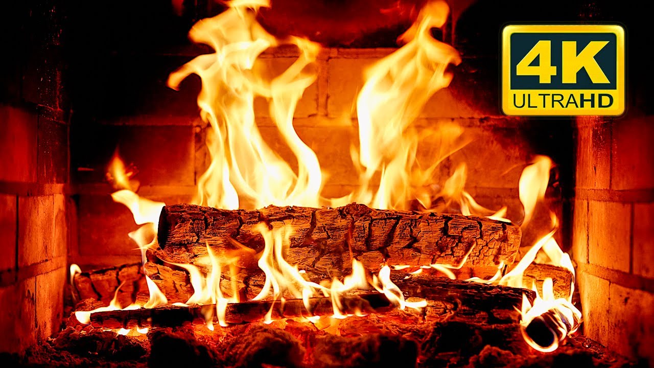 🔥 The Coziest Fireplace 4K! Fireplace with Super Crackling Fire Sounds. Fireplace 4K ULTRA HD