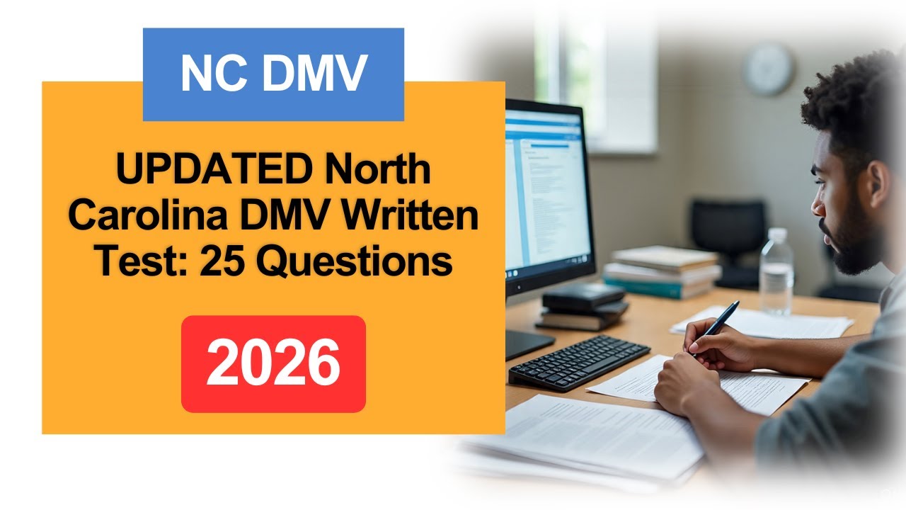 ОБНОВЛЕННЫЙ ПИСЬМЕННЫЙ ТЕСТ DMV Северной Каролины 2026 ГОДА: 25 вопросов и ответов