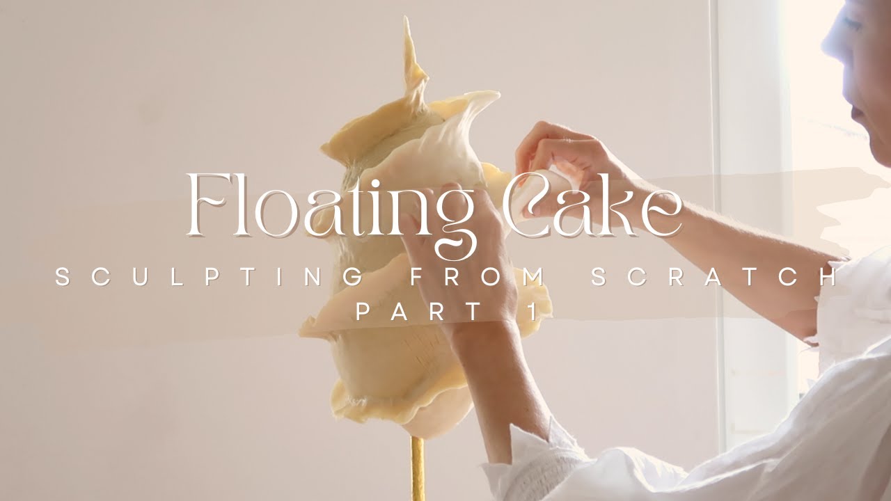 PART 1: Floating Cake, Sculpting From Scratch, At Home. DIY Cake Armature. ASMR