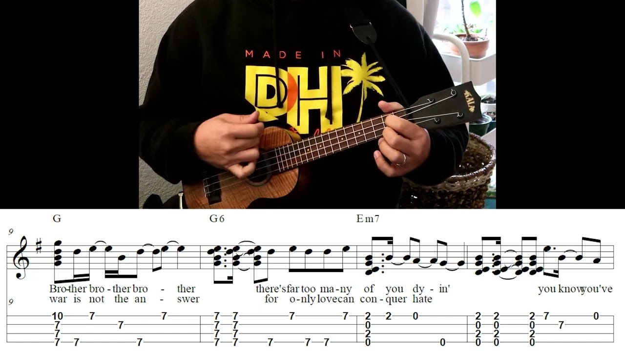 What's Going On - Marvin Gaye (Ukulele Chord Melody + TAB)
