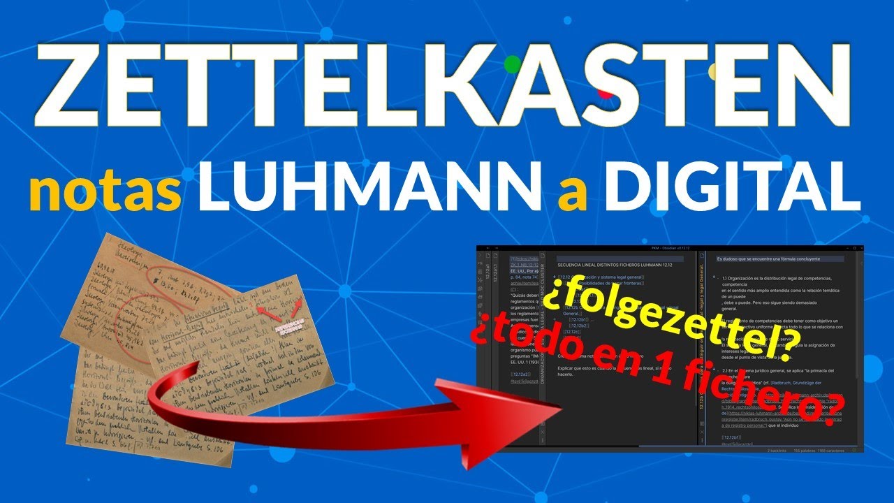 Ejemplos de notas ZETTELKASTEN de Luhmann a DIGITAL | Folgezettel vs Digitalete
