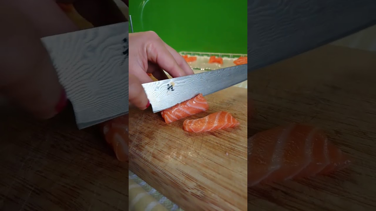 Lachs Sashimi Schneiden