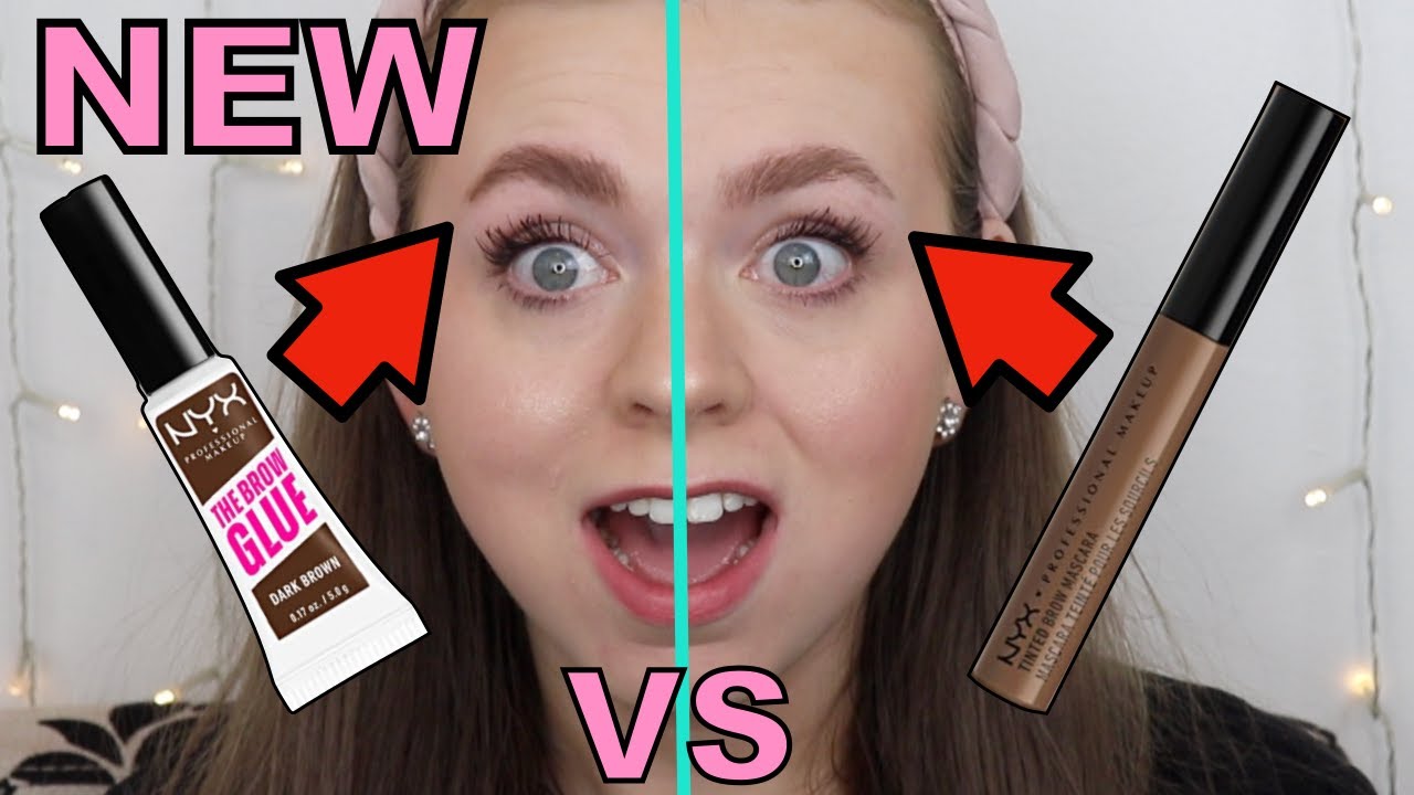 New NYX The Brow Glue TINTED Brow Gel VS NYX Tinted Eyebrow Mascara!