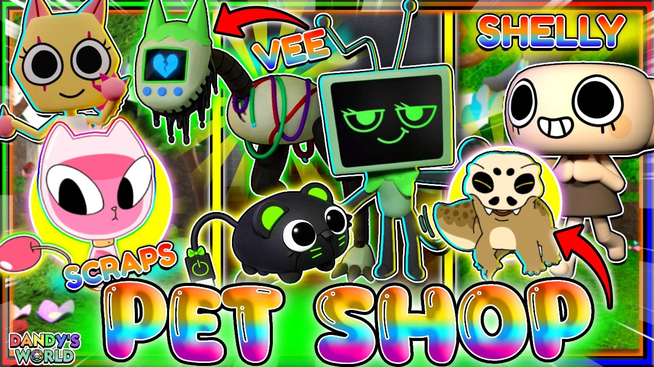 😲PET SHOP❗😱Os NOVOS PETS dos TOONS CHEGARAM❗🐶DANDYS WORLD PARTE 2❗ #roblox 👀🐾