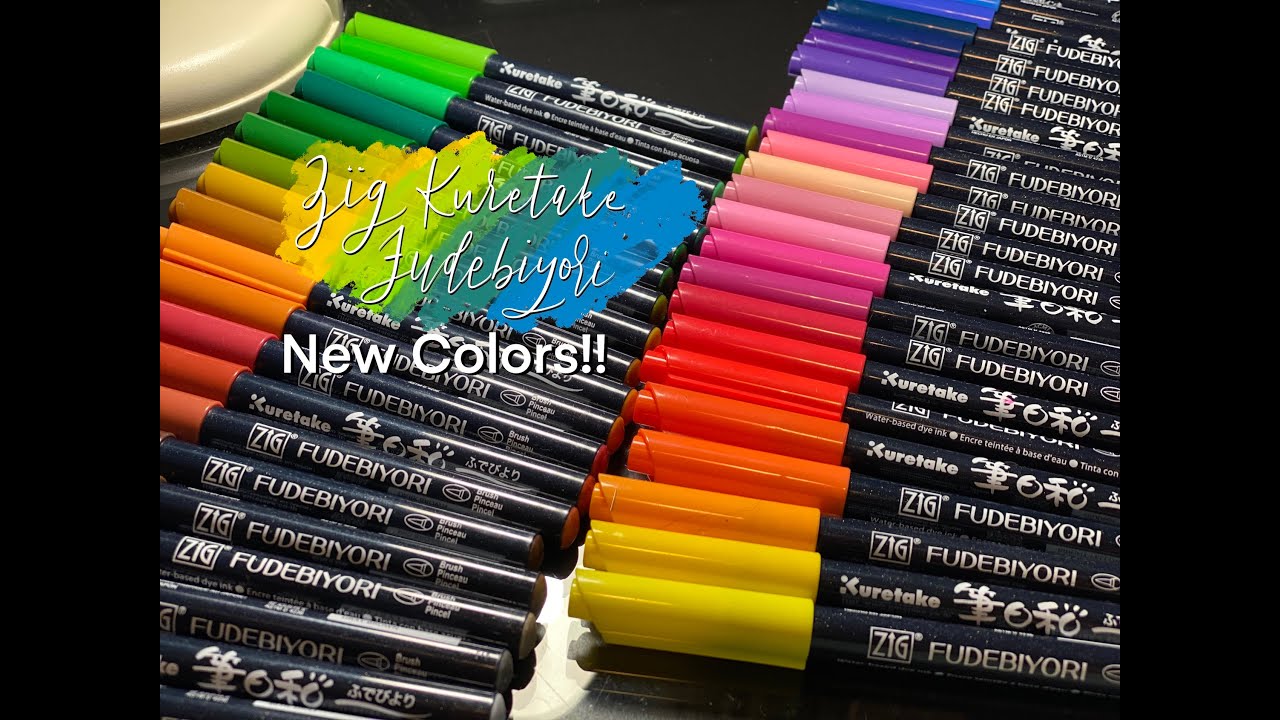 Zig Fudebiyori Brush Pens & Color Swatches || NEW COLORS from Stationery Pal!!