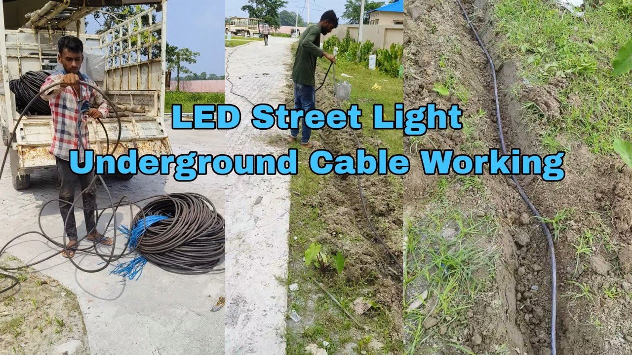 LED Street Light Underground Cable Working