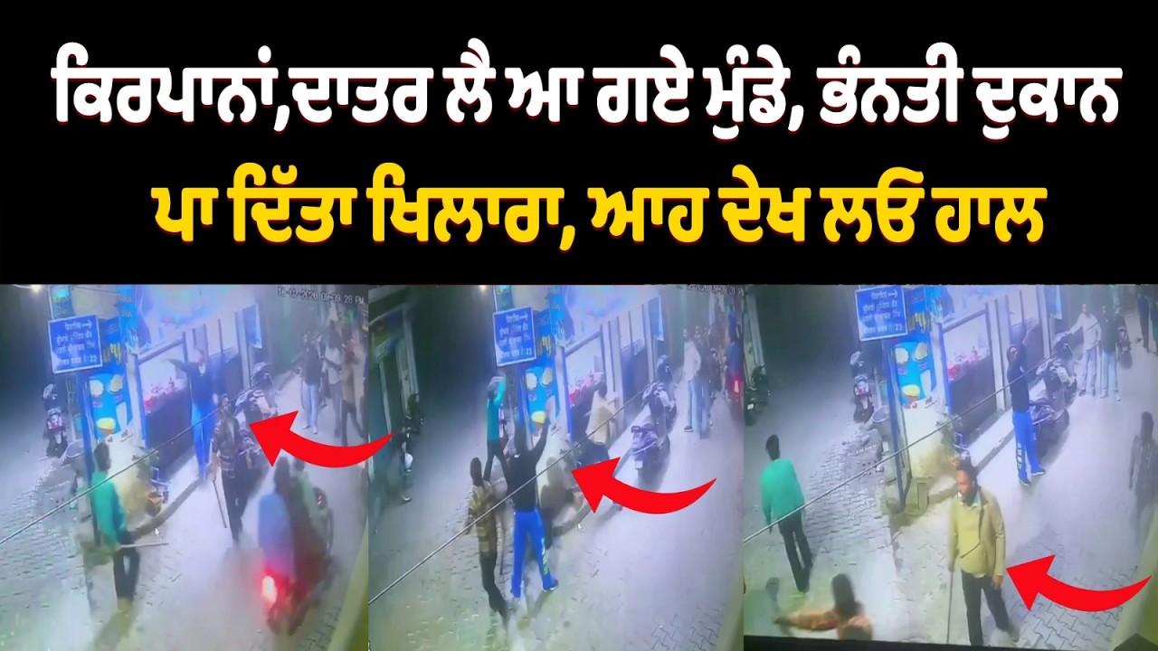 ਮਾਸੀ ਦੀ ਡੇਅਰੀ ਤੇ ਕਿਰਪਾਨਾਂ-ਦਾਤਰ ਲੈ ਆ ਗਏ ਮੁੰਡੇ,ਮਾਰੇ ਲਲਕਾਰੇ, ਭੰਨਤੀ ਦੁਕਾਨ, ਪਾ ਦਿੱਤਾ ਖਿਲਾਰਾ,