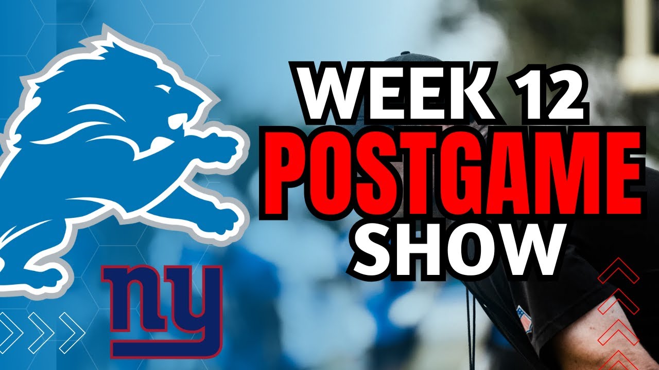 Detroit Lions Postgame Show Week 12: New York Giants