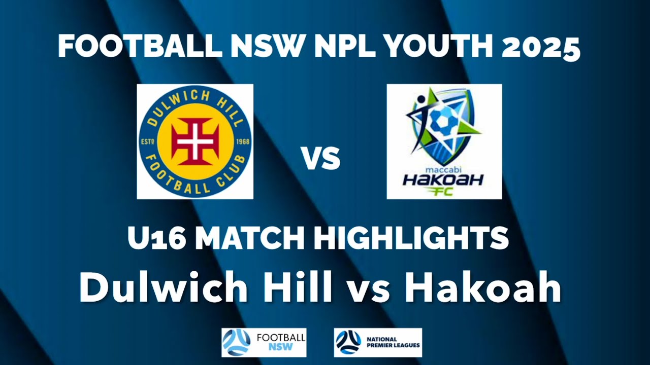 U16 NPL2 2025 R3: Dulwich Hill v Hakoah Football Highlights