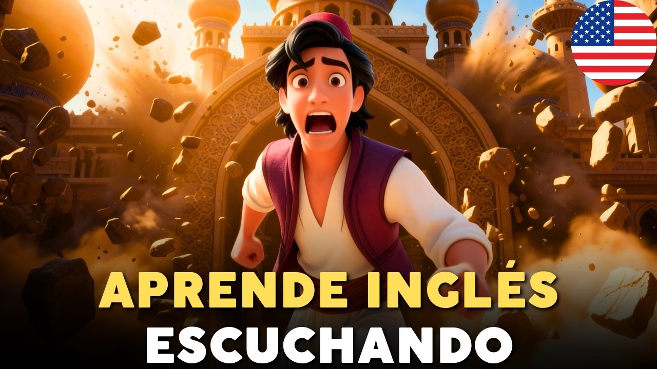 Aprende inglés con dibujos animados – historia de Aladdín con enseñanza para principiantes