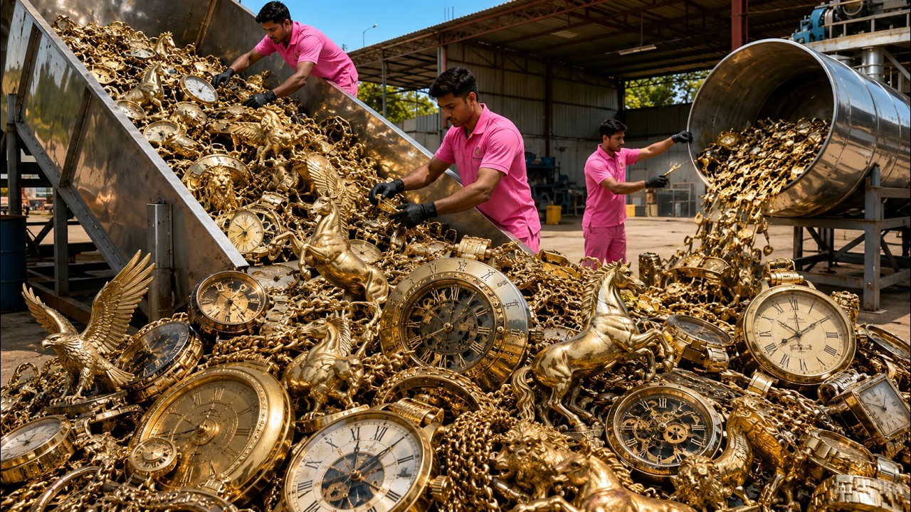 From Scrapyard to Luxury: Recycled Brass Sculpture & Watch Making | 4K