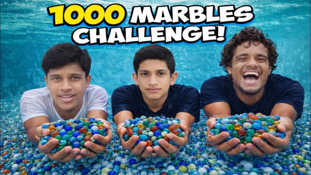 Underwater Marbles Pick Up Challenge | Prize To The Winner | Punishment For The Loser