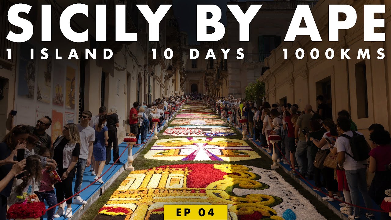 Explore the Most Incredible Flower Festival in Sicily! Infiorata di Noto // Sicily by Ape Ep 04