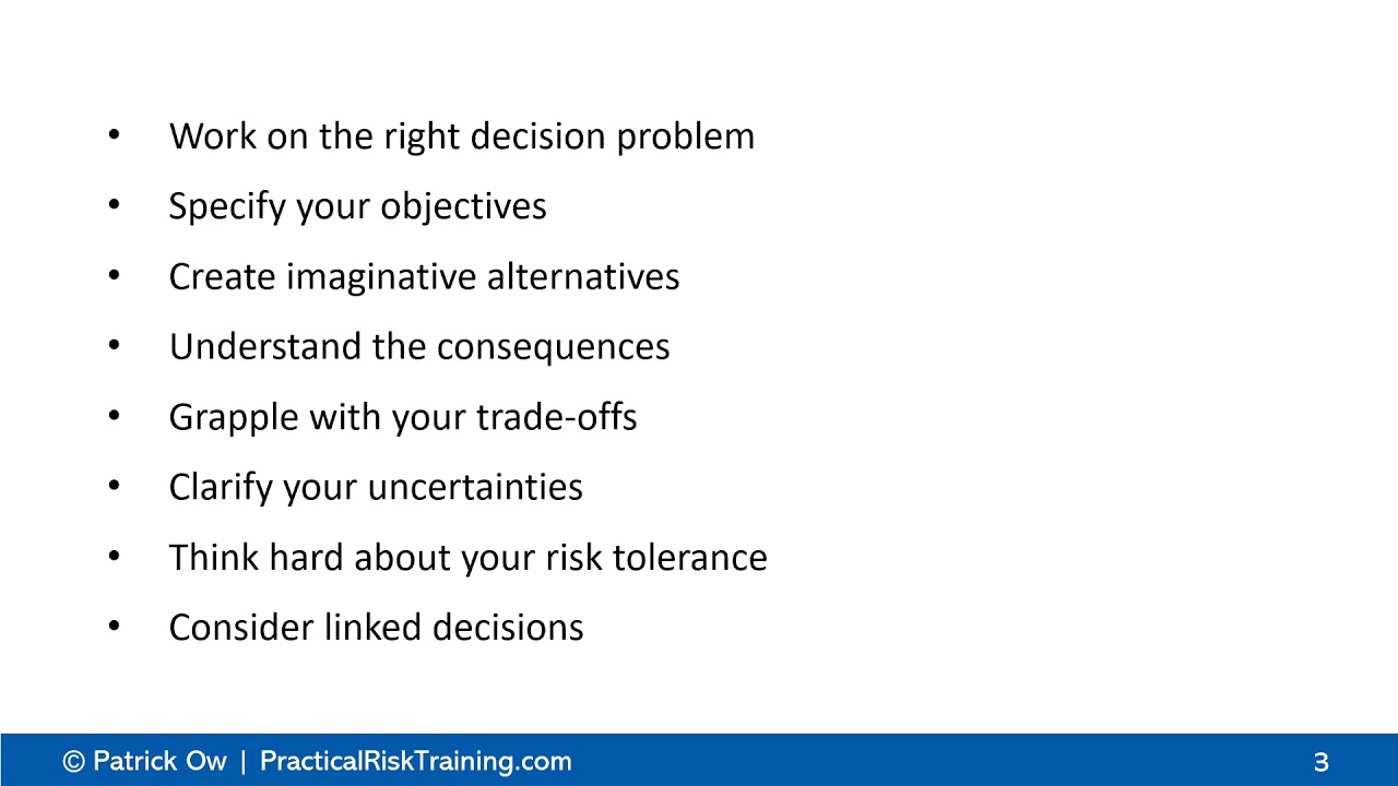 Making informed decisions using PrOACT