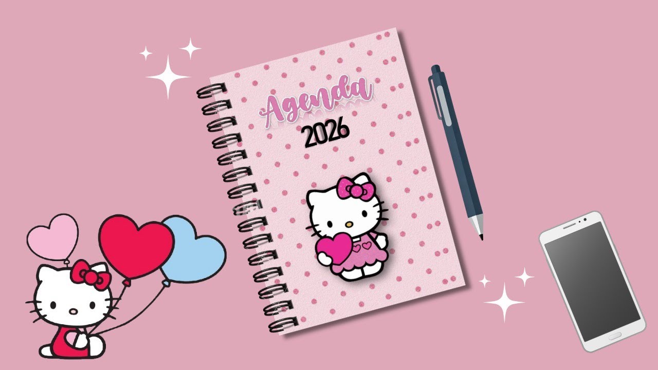 💗✨AGENDA 2026 DE HELLO KITY 💗✨ | PLANTILLA GRATIS