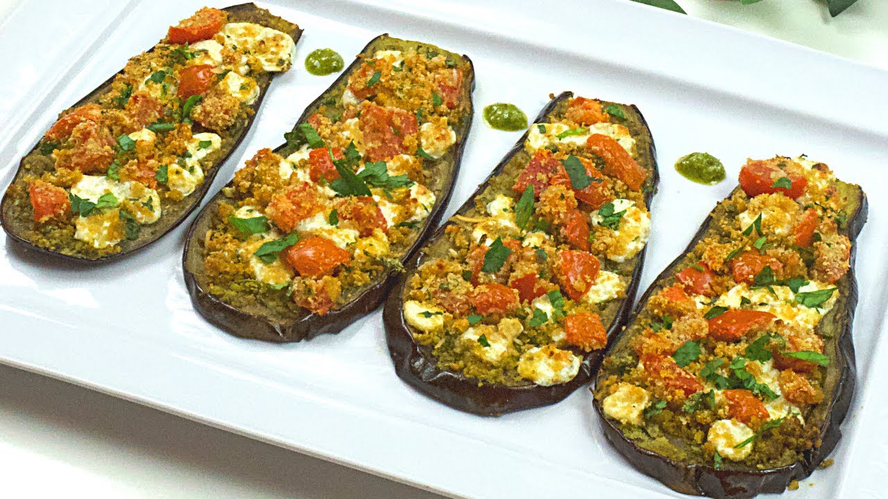 Быстрый и легкий рецепт запеченных баклажанов 🍆🍅 | Вегетарианский рецепт из баклажанов