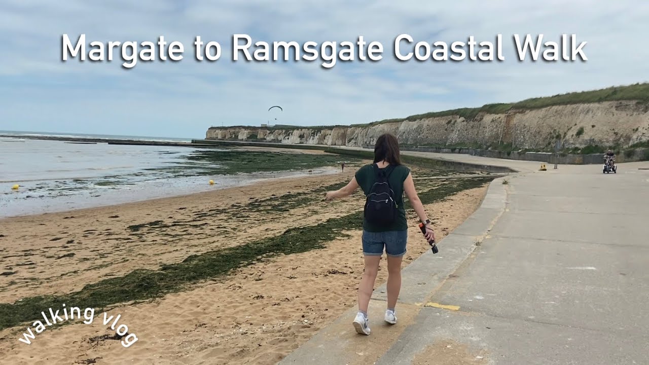 Walking from Margate to Ramsgate on the Viking Coastal Trail • Summer Vlogs