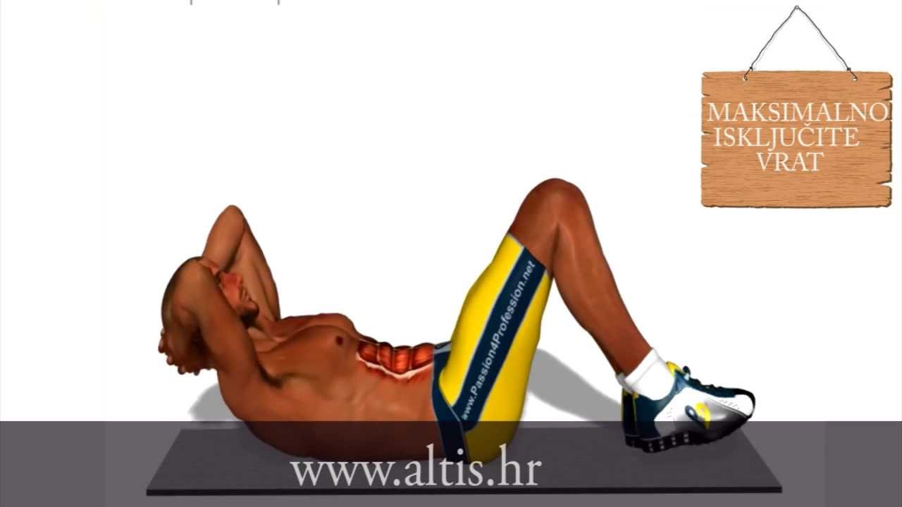 Najbolje vježbe za trbušnjake/trbušne mišiće - imajte ravan trbuh za 8 minuta!