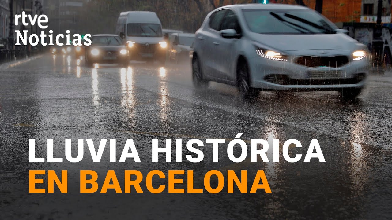 INUNDACIONES por fuertes LLUVIAS en el área metropolitana de BARCELONA I RTVE