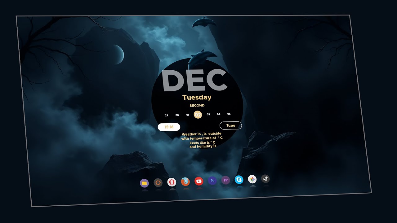 Eclipse-Inspired Desktop for Windows 11 | Rainmeter Setup