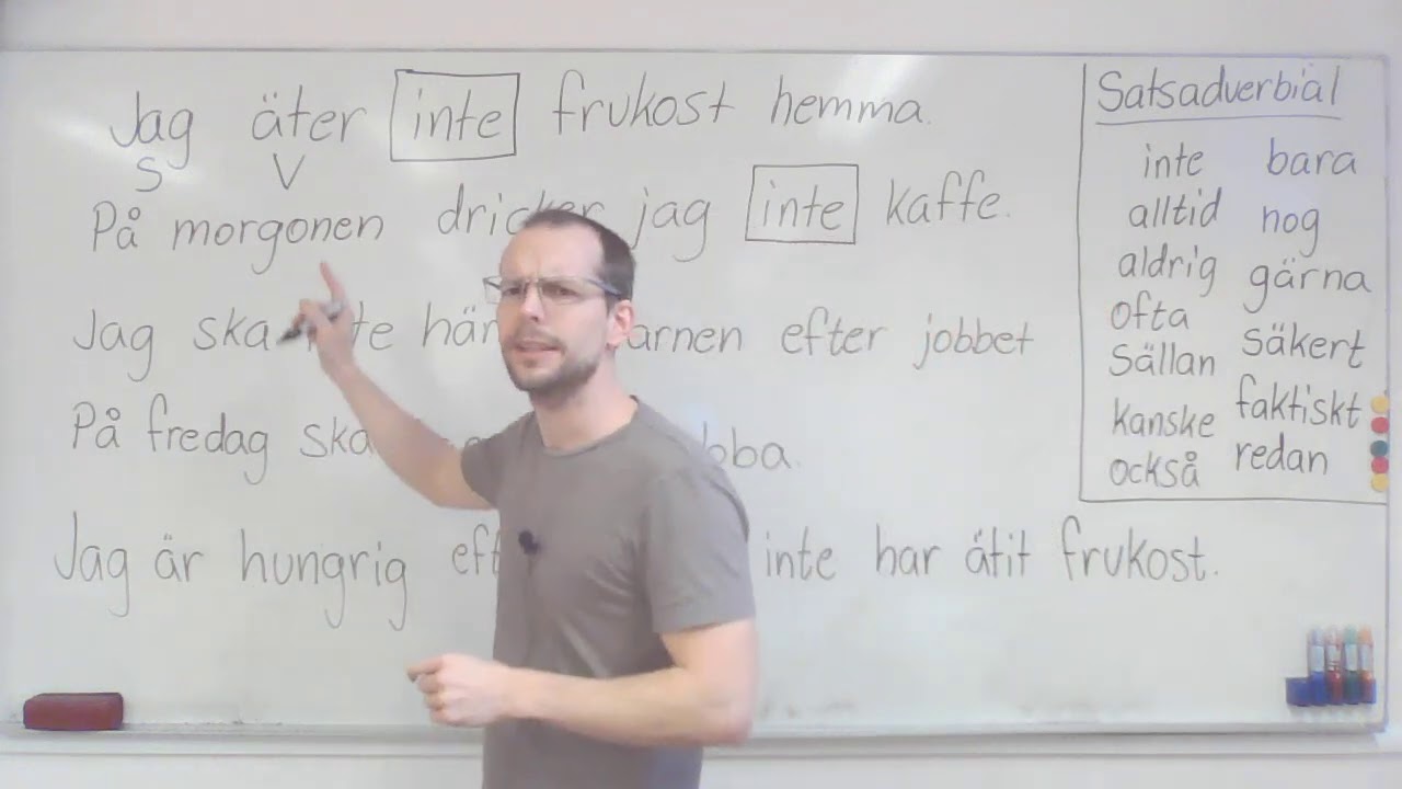 Satsadverbial i huvudsats och bisats