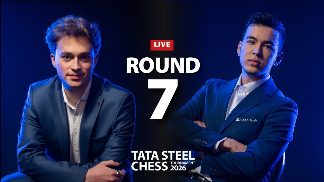 Keymer - Abdusattorov | Round 7 | Tata Steel Chess Tournament 2026