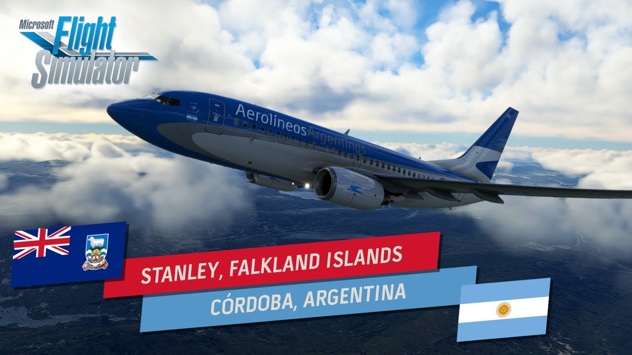 MSFS World Tour 175 - B737 (PMDG) - Stanley, Falkland Islands  to C&oacute;rdoba, Argentina