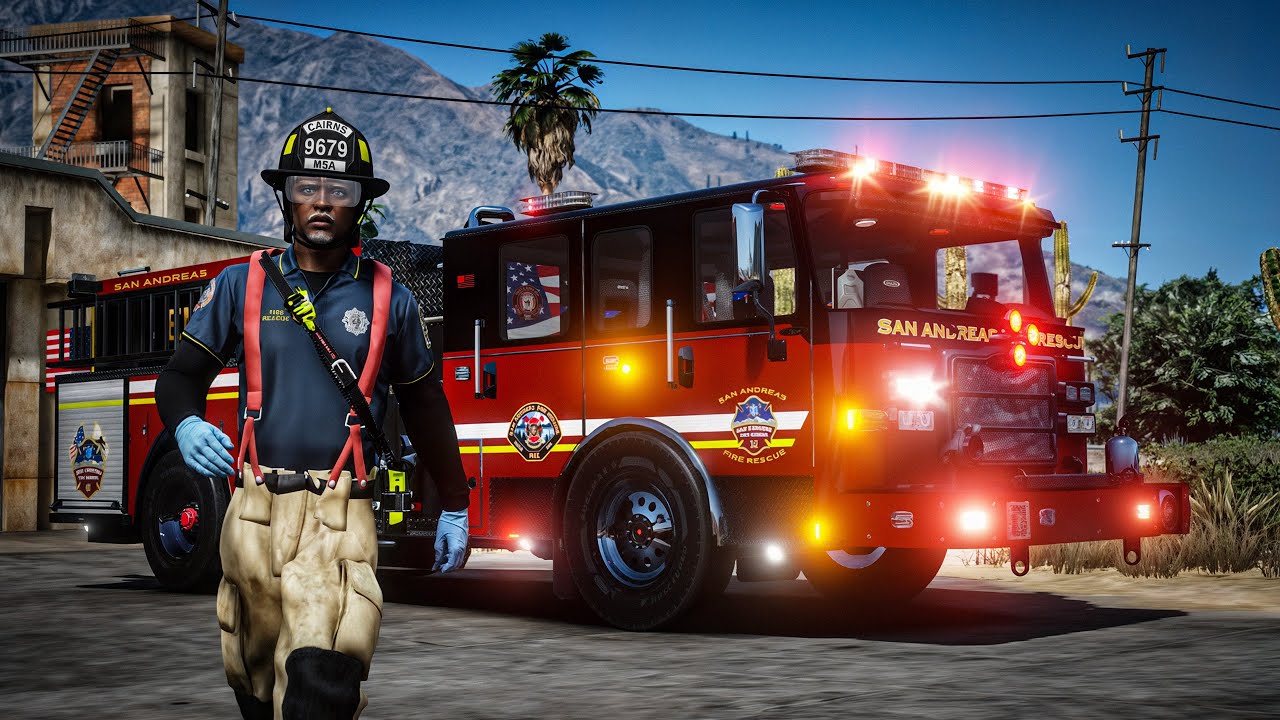 I Became a FireFighter for 24 Hours in GTA 5 RP