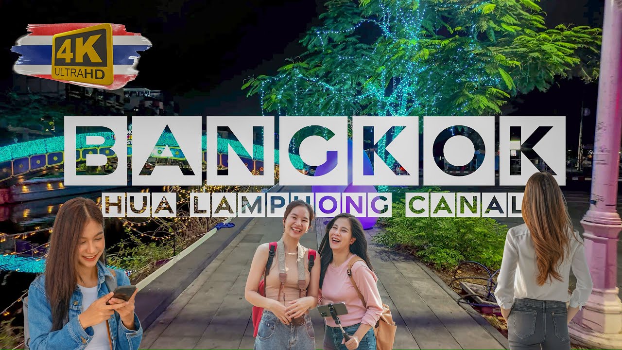 4K Walking Tour Bangkok Illumination Festival 2025 am Bahnhof Hua Lamphong
