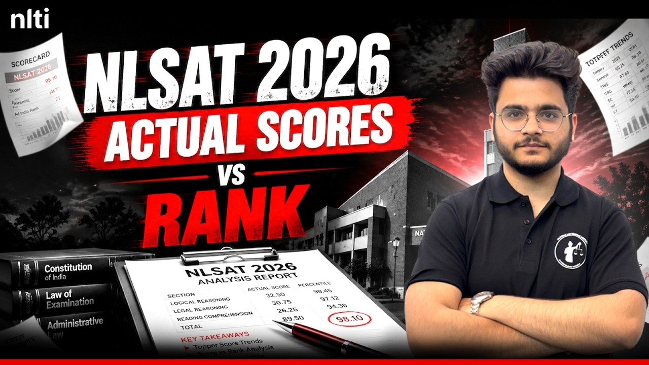 NLSAT 2026 | Actual Scores vs Rank &mdash; Complete Analysis