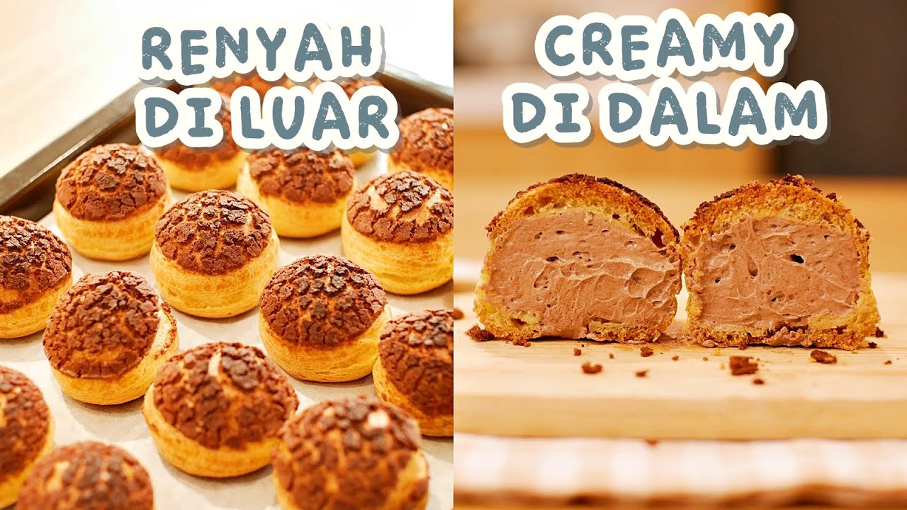 CHOUX AU CRAQUELIN - KUE SUS CRUNCHY RENYAH DI LUAR LEMBUT CREAMY DI DALAM!!
