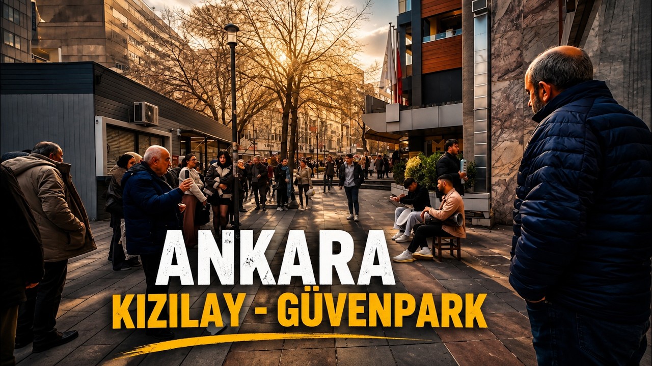 Kızılay Caddelerinde ve Güven Park’ta | Walking Through Kızılay & Güven Park [4K/60Fps]